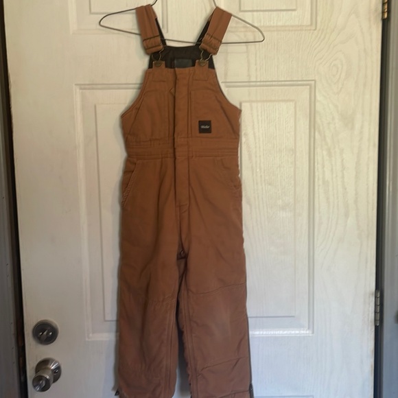 Walls Other - Walls Lined Boys Overalls Zip Sides Brown Sz. Small 8-10